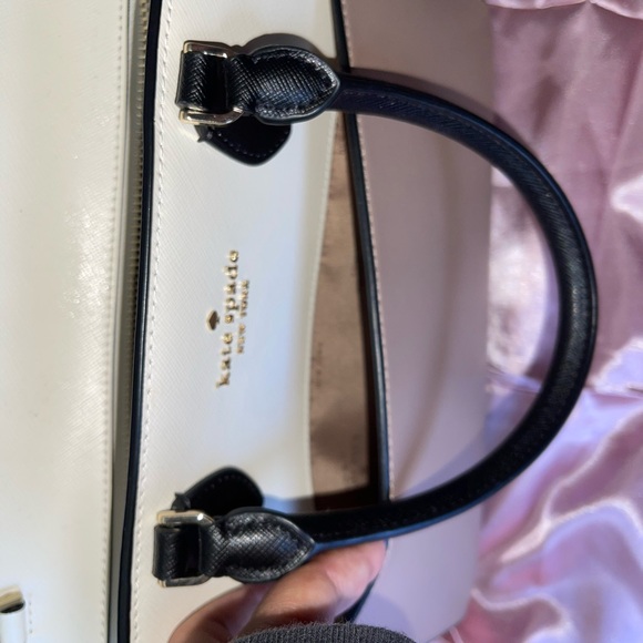 Kate Spade Black and Cream Shoulder Bag with Tan Accents - Picture 8 of 12